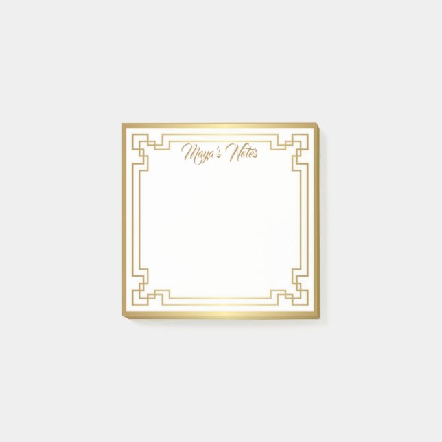 personalized elegant border post-it notes (Front)