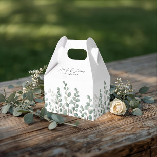 Personalized Elegant Botanical Wedding Favour Box