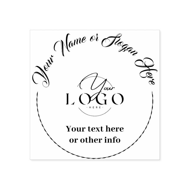 Personalized Elegant Business Logo | Company Name  Rubber Stamp (Imprint)