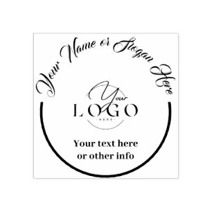 Personalized Elegant Business Logo   Company Name  Rubber Stamp