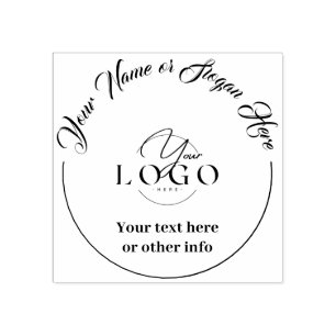 Personalized Elegant Business Logo   Company Name  Rubber Stamp