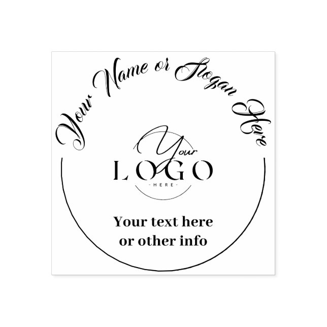 Personalized Elegant Business Logo | Company Name  Rubber Stamp (Imprint)