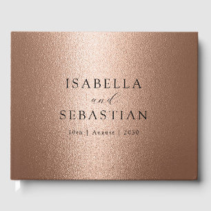 Personalized Elegant Chic Copper Guest Book