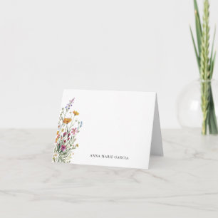 Personalized Elegant Chic Floral Note Card