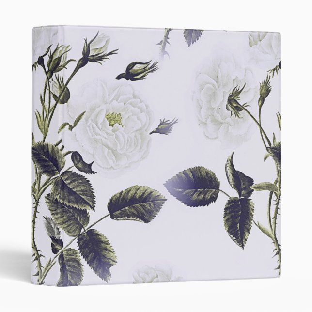 Personalized Elegant Chic Luxury Faux  3 Ring Bind Binder (Front/Spine)