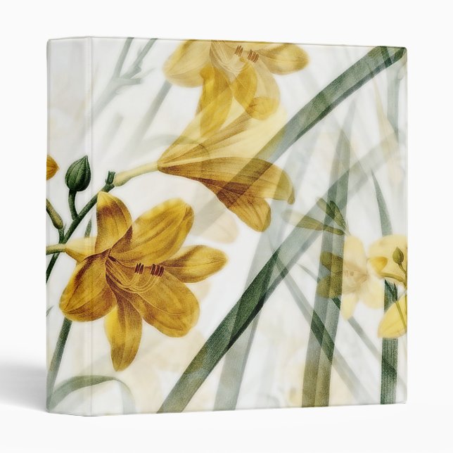 Personalized Elegant Chic Luxury Faux  3 Ring Bind Binder (Front/Spine)