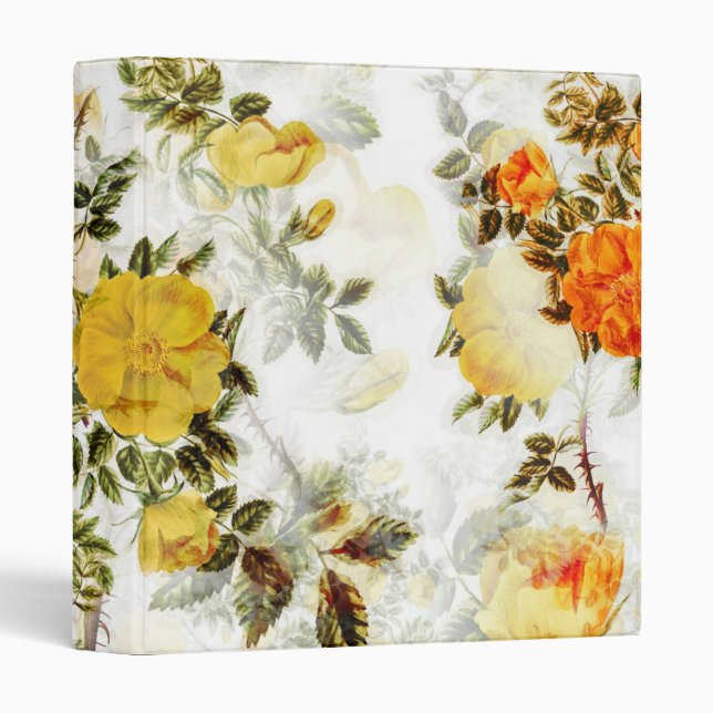 Personalized Elegant Chic Luxury Faux  3 Ring Bind Binder (Front/Spine)