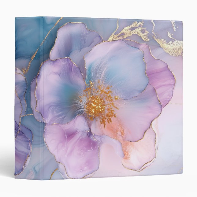 Personalized Elegant Chic Luxury Faux Gold Binder (Front/Spine)