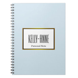 Personalized Elegant Chic Pastel Watercolor Notebook