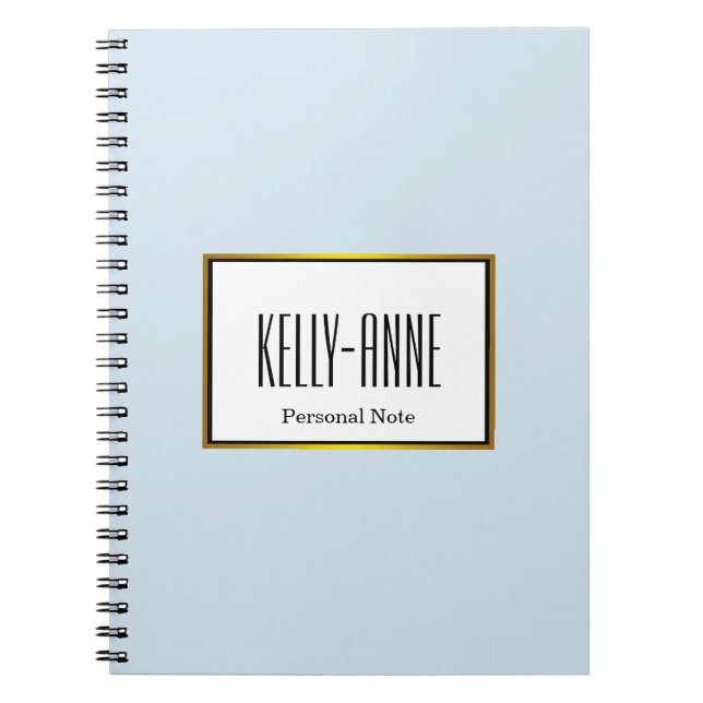 Personalized Elegant Chic Pastel Watercolor Notebook (Front)