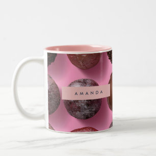 Personalized Elegant Chocolate Truffle Two-Tone Coffee Mug
