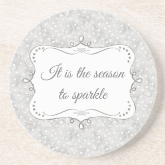 Personalized Elegant Christmas Pattern Coaster