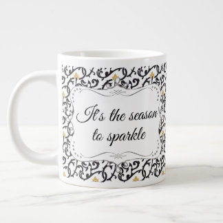 Personalized Elegant Christmas Pattern Large Coffee Mug