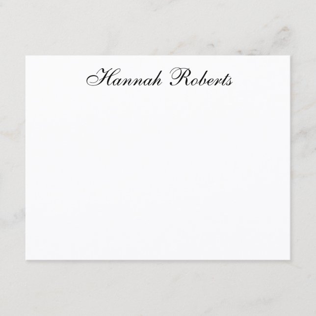 Personalized Elegant Classic Calligraphy Script Card (Front)