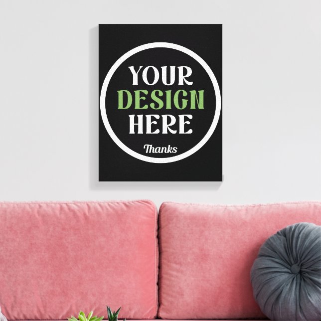 Personalized, Elegant, Classic, Wedding Gifts Canvas Print (Insitu(LivingRoom))