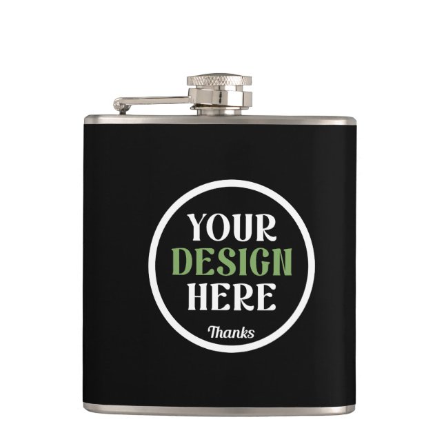 Personalized, Elegant, Classic, Wedding Gifts Hip Flask (Front)