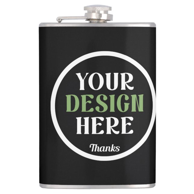Personalized, Elegant, Classic, Wedding Gifts Hip Flask (Front)