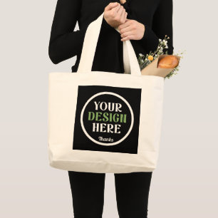 Personalized, Elegant, Classic, Wedding Gifts Large Tote Bag