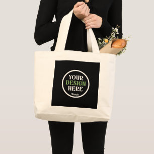 Personalized, Elegant, Classic, Wedding Gifts Large Tote Bag