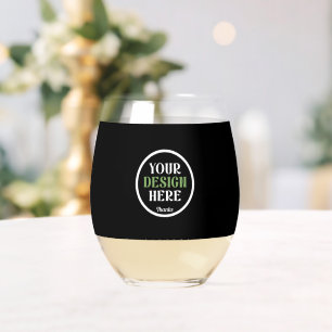 Personalized, Elegant, Classic, Wedding Gifts Stemless Wine Glass
