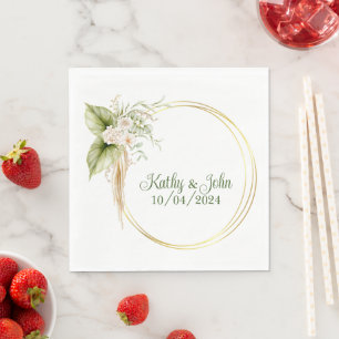 Personalized elegant cocktail party napkins