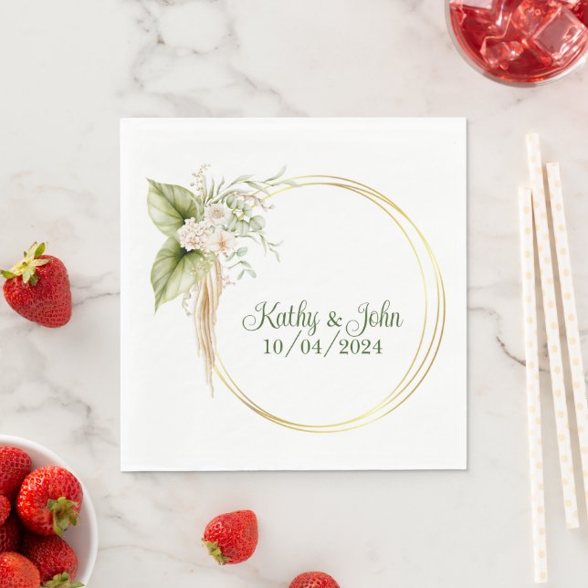 Personalized elegant cocktail party napkins (Insitu)