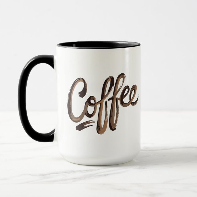 Personalized Elegant Coffee Monogram  Mug (Left)