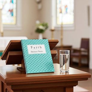 Personalized Elegant Cross Motif Sermon Notebook