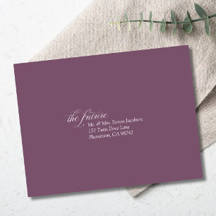 Personalized Elegant Dark Purple  Envelope