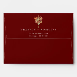 Personalized Elegant Fall Bouquet Envelope
