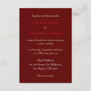 Personalized Elegant Faux Gold Wedding Invitation