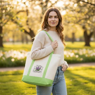 Personalized Elegant February Violet Birth Flower  Tote Bag