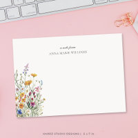Personalized Elegant Floral Note Card