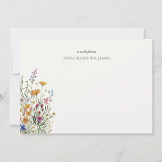 Personalized Elegant Floral Note Card