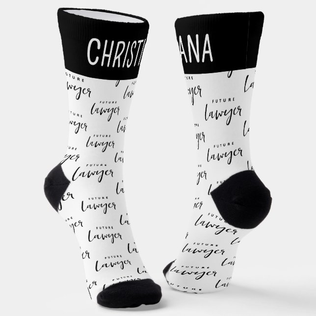 Personalized Elegant Future Lawyer Socks (Angled)