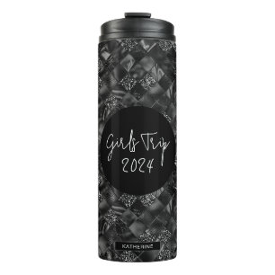 Personalized Elegant Girls Trip Faux Glitter Foil Thermal Tumbler