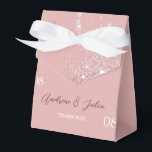 Personalized Elegant Glitter Monogram Favour Box<br><div class="desc">Elegant Rosy Glitter Favour Box. You can change the text as you desire</div>