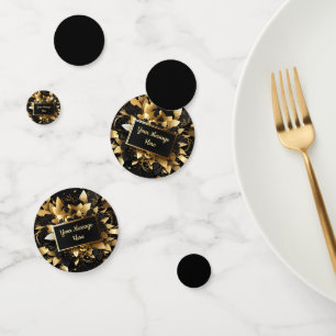 Personalized Elegant Gold Confetti