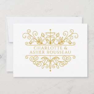 Personalized Elegant Gold Couple's Card