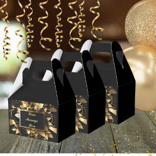 Personalized Elegant Gold Favor Box