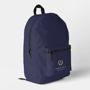 Personalized Elegant Gold Foil Medical Symbol Printed Backpack