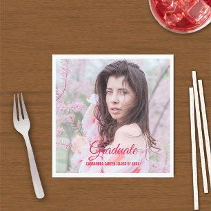Personalized Elegant Graduate Custom Photo Napkin