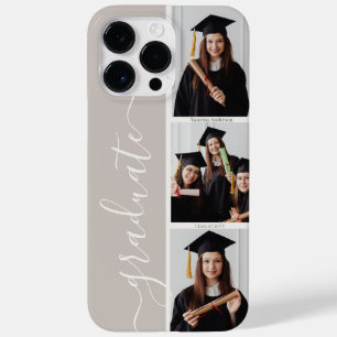 Personalized Elegant Graduate Script Photo Collage Case-Mate iPhone 14 Pro Max Case