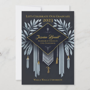 Personalized Elegant Graduation Party Celebration Invitation