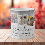 Personalized Elegant Grandma Photo Collage Family Coffee Mug<br><div class="desc">Grandma we love you! This gorgeous personalized coffee mug is the perfect gift to let your grandmother know how much you love her. Simply upload your favourite pictures which are on a grey marble background and customize the text to make this an extra special unique gift. Grandma can be changed...</div>