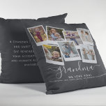 Personalized Elegant Grandma Quote & Photo Collage Throw Pillow<br><div class="desc">Grandma we love you! This gorgeous personalized pillow is the perfect gift to let your grandmother know how much you love her. Simply upload your favorite pictures and customize the text to make this a extra special unique gift. On the reverse there is a sweet quote that you can keep...</div>