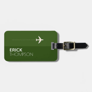 Personalized & Elegant Green Luggage Tag