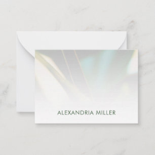 Personalized Elegant Greenery Flat Note Card