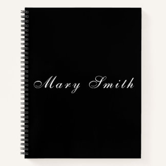 Personalized Elegant Handwritten Name Spiral  Notebook