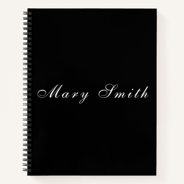 Personalized Elegant Handwritten Name Spiral  Notebook (Front)